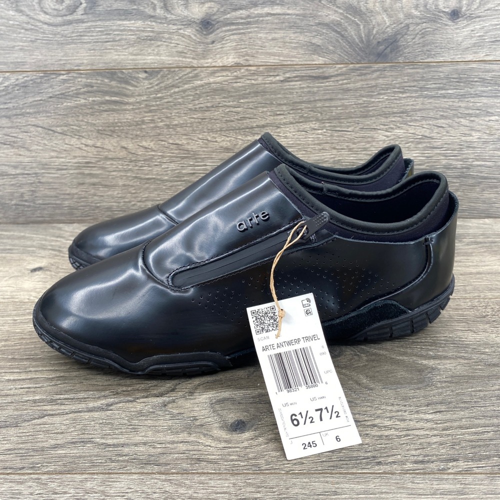 Arte Antwerp Trivel Sneakers Unisex 6.5M 7.5W Black Zip Collaboration KI8338